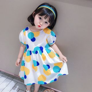 váy tơ đũi chấm bi siêu cute