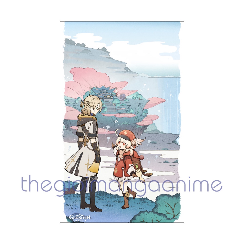 Ảnh card bo góc in hình game GENSHIN IMPACT thẻ bo viền 5*8cm anime chibi sưu tập nhiều mẫu
