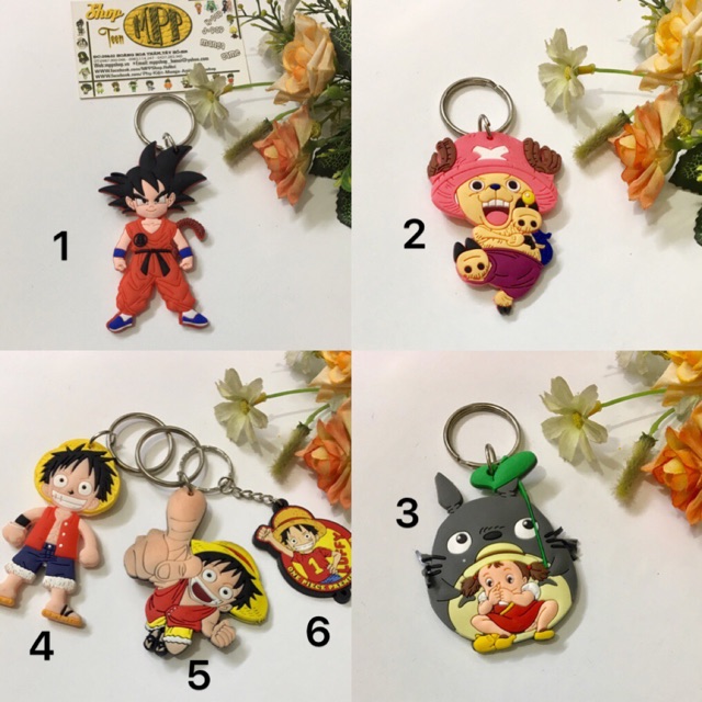 Móc khoá onepice, totoro, 7 viên ngọc rồng