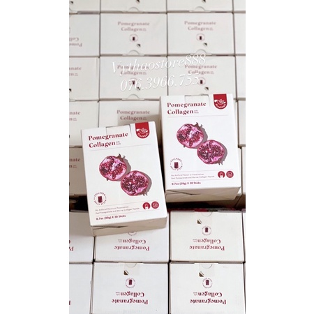 Thạch Lựu Collagen Beauty Pomegranate Jelly Stick Freshbell hộp 30 gói nhập Mỹ