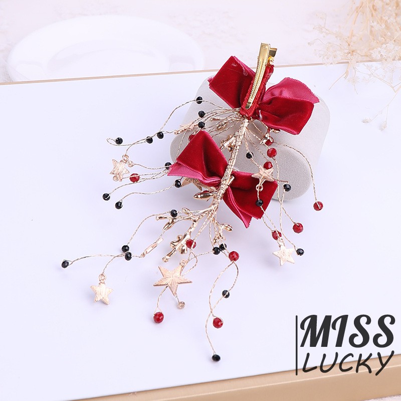 Bộ vòng cổ và cài tóc thời trang thanh tú cho nữ