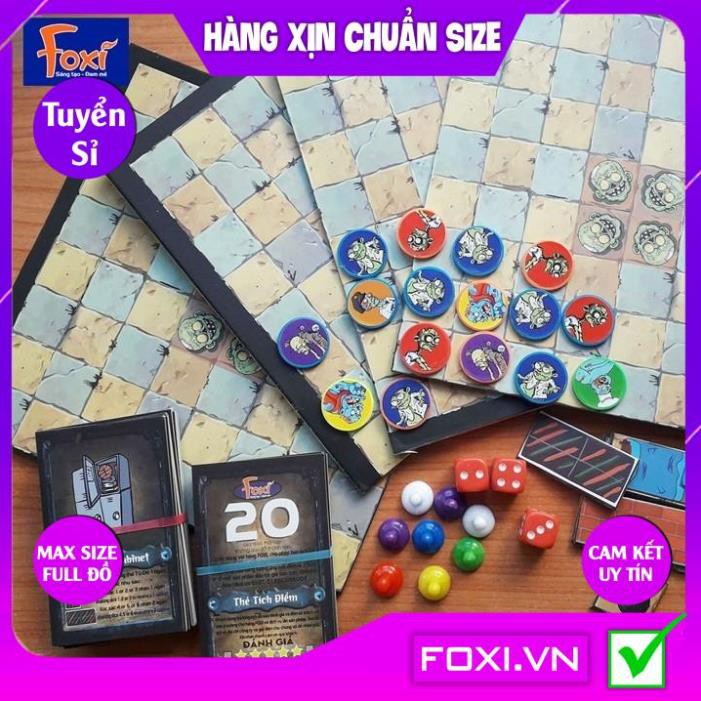 Board game-Escape From Zombie-Foxi-đồ chơi trẻ em-giải trí vừa chơi học giá trị-Rèn sự tư duy nhanh nhạy