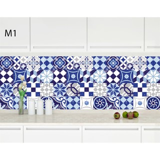 Decal Gạch Bông Set 24 ô 20x20cm - Decal dán tường Trang trí nhà cửa - Min Decor