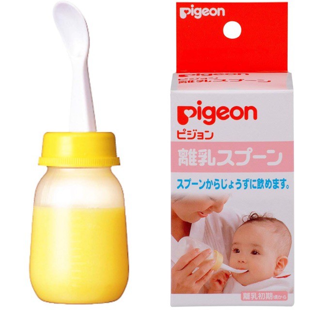 Bình thìa Pigeon cho bé 120ml🍀CHÍNH HÃNG 🍀giúp bé ăn uống dễ dàng nhất mà hoàn toàn không ảnh hưởng đến răng và lợi