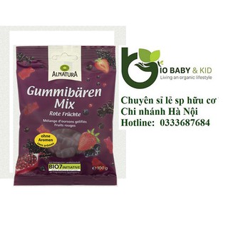 Kẹo dẻo hình gấu hoa quả Alnatura gói 100g