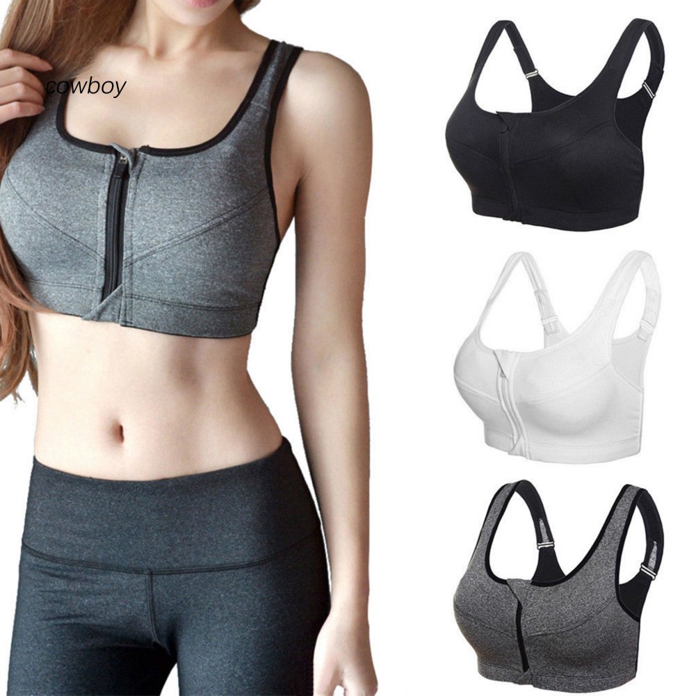 COW_Women Breathable Wireless Sports Fitness Bra Vest Workout Running Yoga Underwear