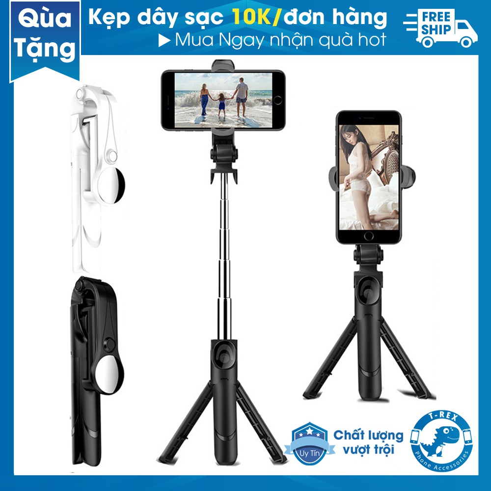 Gậy Chụp Ảnh Tự Sướng Selfie, Tripod XT09S Kết Nối Bluetooth (Có Gương)