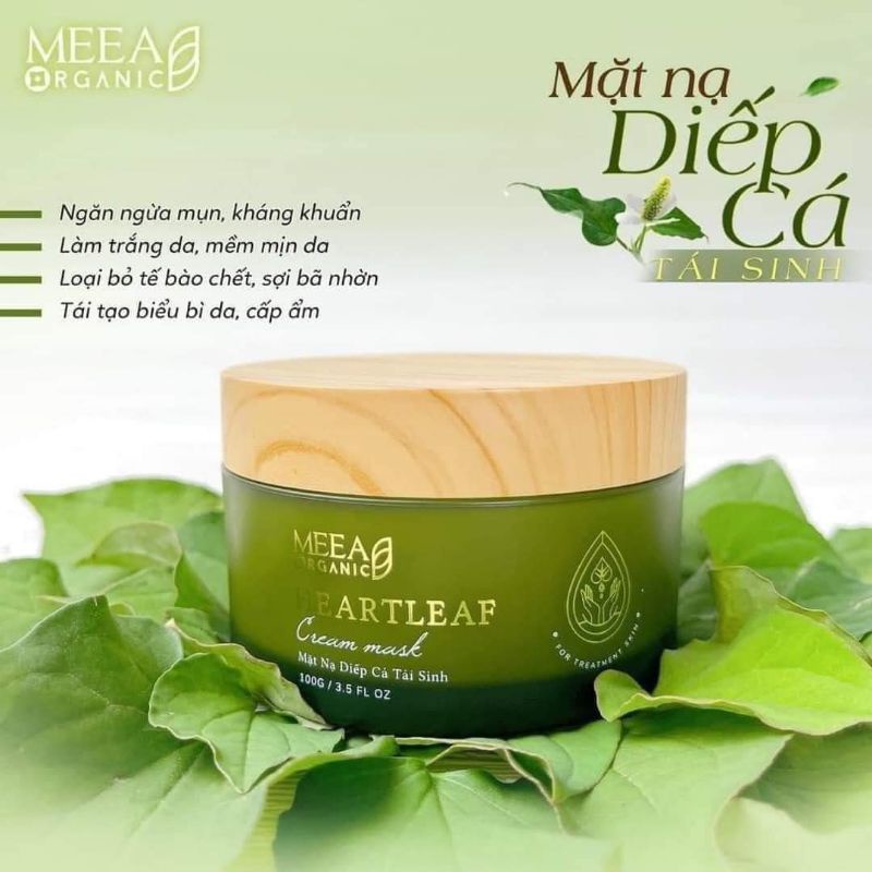 [Tặng kèm cọ] Combo 2 hộp 𝐌𝐚̣̆𝐭 𝐧𝐚̣ 𝐝𝐢𝐞̂́𝐩 𝐜𝐚́ 𝐌𝐄𝐄𝐀 𝐎𝐑𝐆𝐀𝐍𝐈𝐂 𝐭𝐚́𝐢 𝐬𝐢𝐧𝐡 𝐥𝐚̀𝐧 𝐝𝐚, Mask Diếp Cá 120g/Hộp
