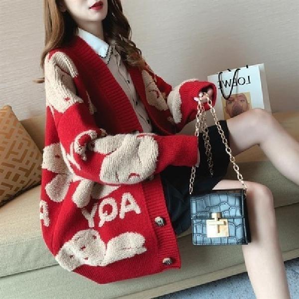 Áo Khoác cardigan Dệt Kim Dày Dáng Rộng Cỡ Lớn Phong Cách Hàn Quốc Thời Trang Mùa Xuân Mới 2022 Cho Nữ