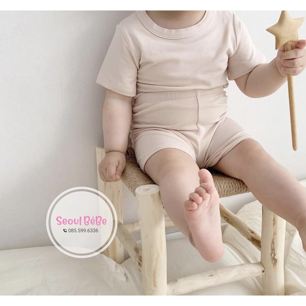 Bộ cộc Panda sợi tre cho bé 8-20kg hãng Peekaboo hè 2022