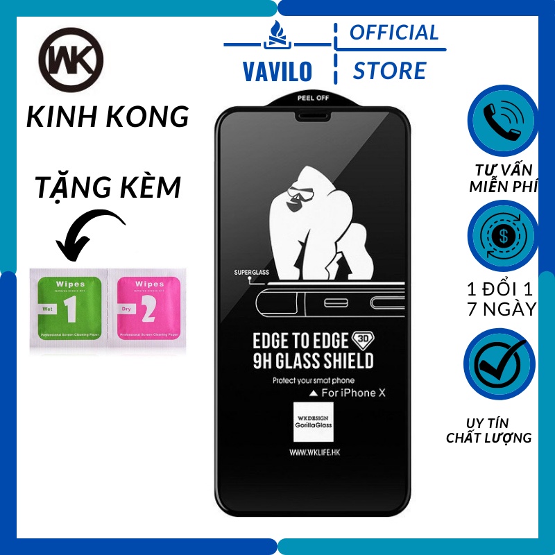 Kính cường lực iphone kinhkong full màng hình 6/6plus/6s plus/7/8/7plus/8plus/x/xs/xs max/11/11/12/13/pro/promax vavilo