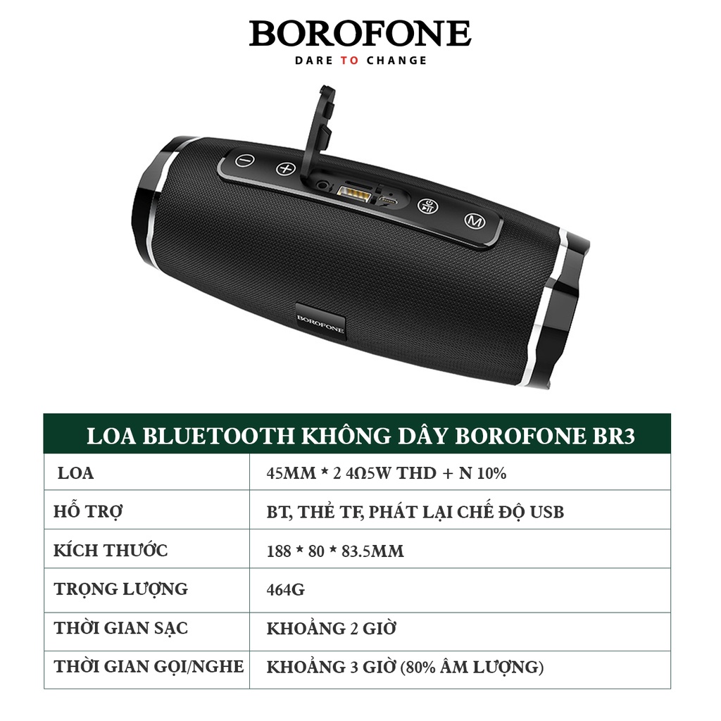 Loa không dây bluetooth để bàn BOROFONE BR3 - AK Mobile