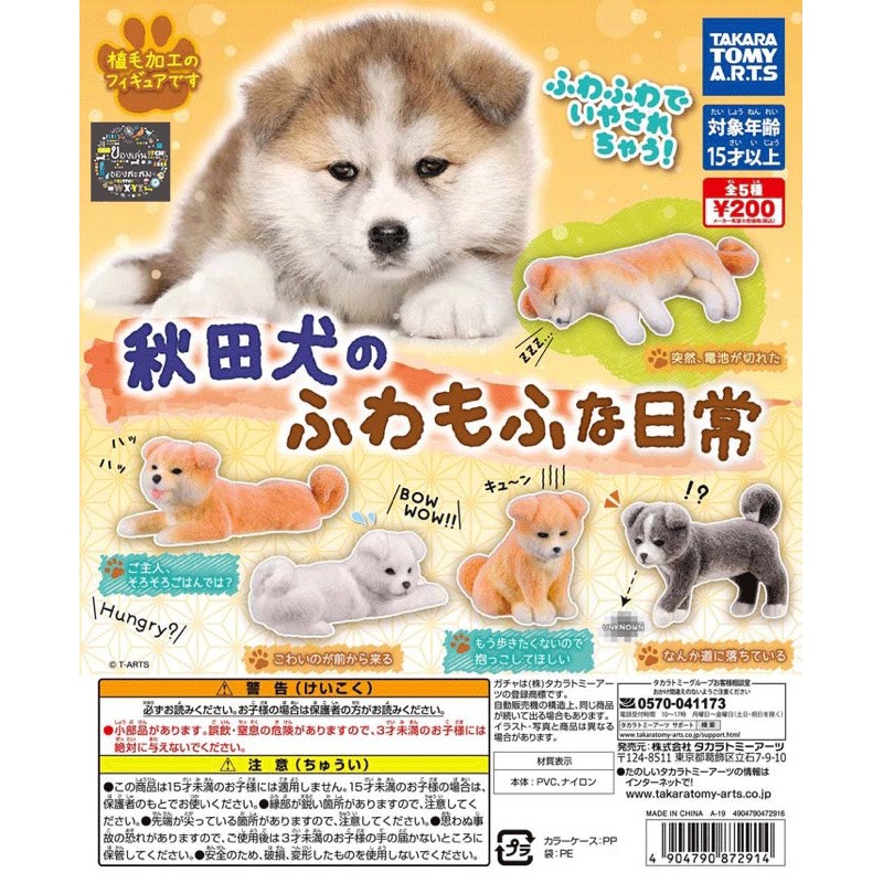 Chó động vật Gachapon Akita Inu 's Fluffy Everyday Life Anime Inu Every Day