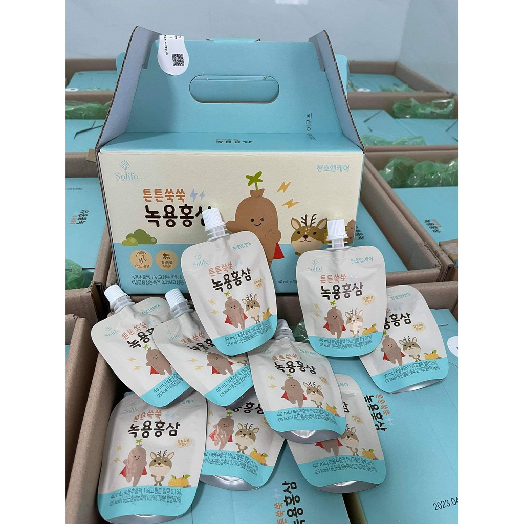 1 gói Hồng sâm Chunho Baby Hàn Quốc , cho trẻ biếng ăn và phát triển trí não  40ml