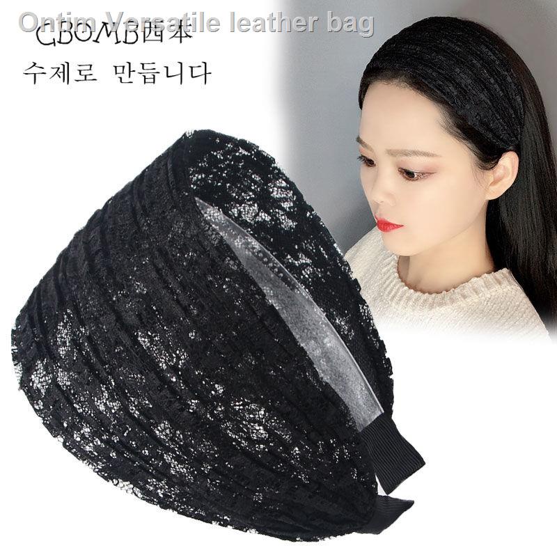 Cài tóc phối ren rộng vành dùng che mái tóc bạc trắng