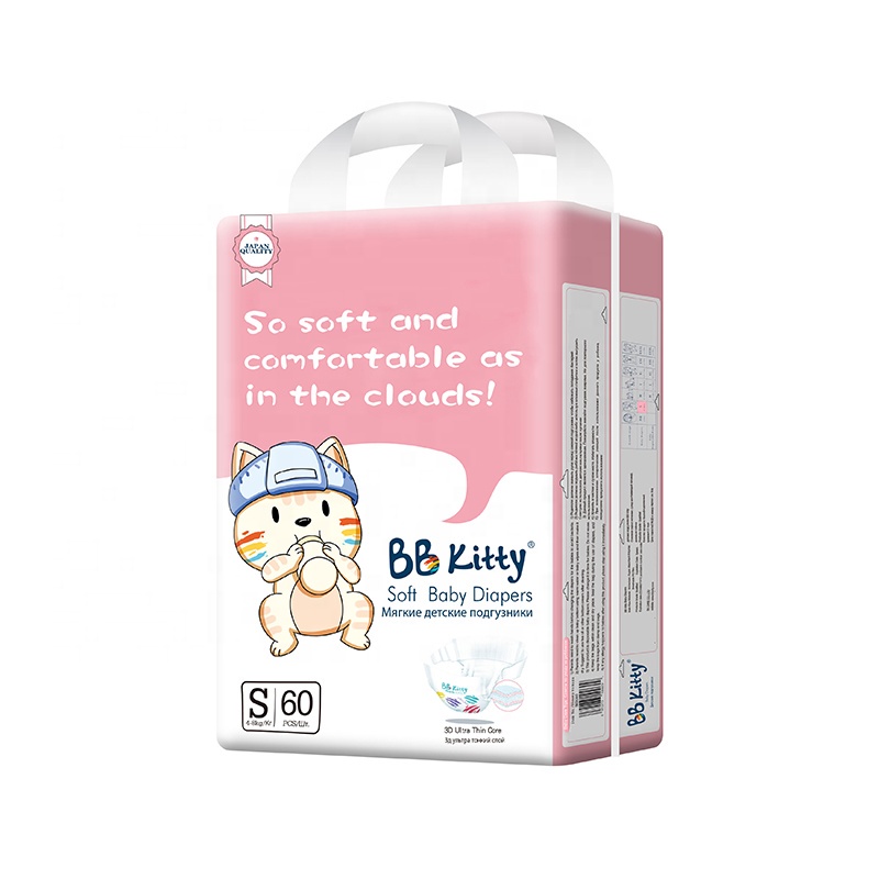 Tã/Bỉm Dán BB Kitty Nội Địa Trung Size NB36/S60/M52/L46 1 Bịch Cho Bé Dưới 14kg
