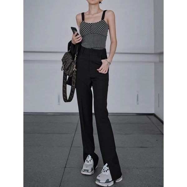 Quần Loe Lưng Tây XẺ chất VINTEX phong cách Hàn | BigBuy360 - bigbuy360.vn