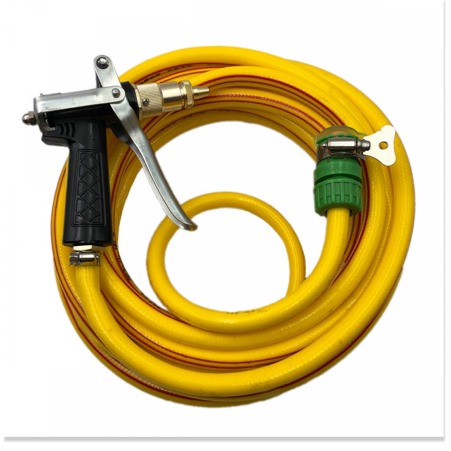 Bộ Dây +  Đầu Nối Đa Năng + Vòi Xịt Tăng Áp Lực NướcChuyển Rửa Xe Tưới Cây Chịu Nhiệt - 20m