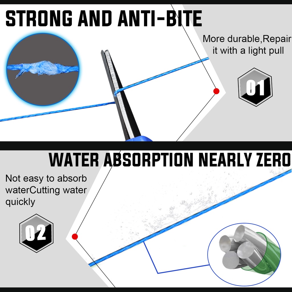 Sougayilang Cuộn Dây Câu Cá Bện 4 Sợi pe Siêu Chắc Dài 100m