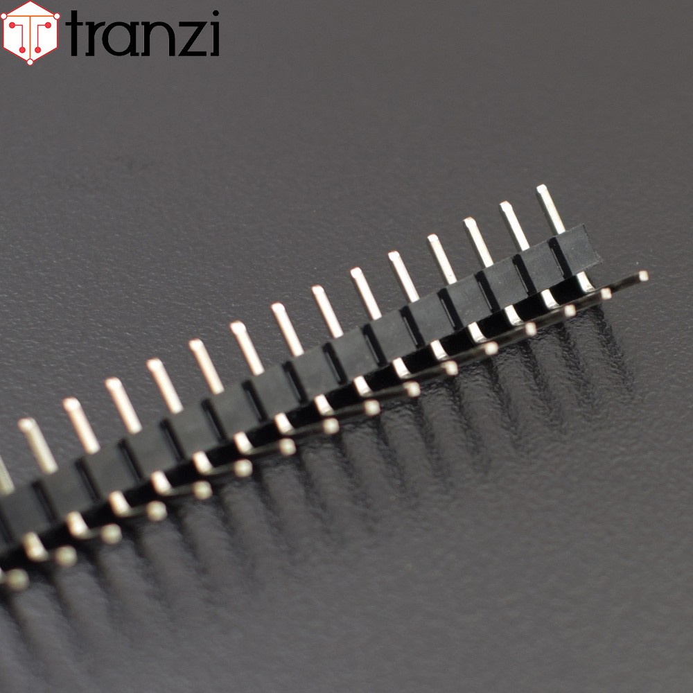 Giăm cắm 2.54mm đơn đực cong 40P 8mm đen - túi  5 cái