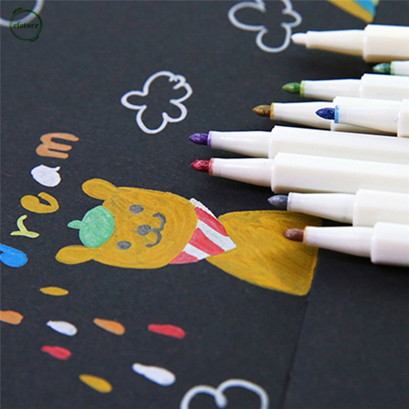 Set 10 bút lông màu ánh kim trang trí sổ tay