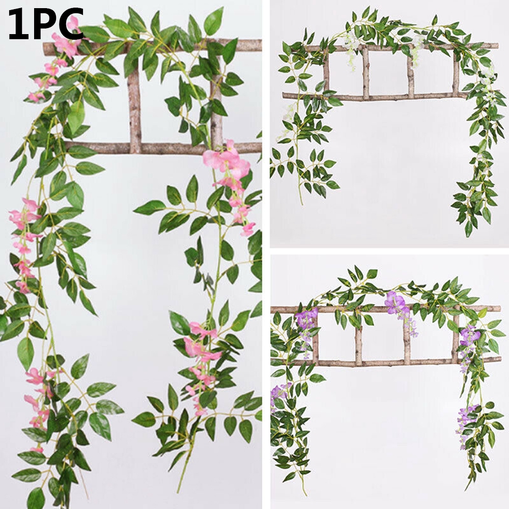 Dây hoa tử đằng giả dùng để trang trí nội thất tiện dụng