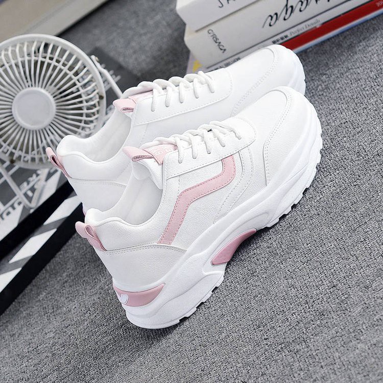 giày thể thao nữ đế cao G20 sneaker 2 sọc hottrend