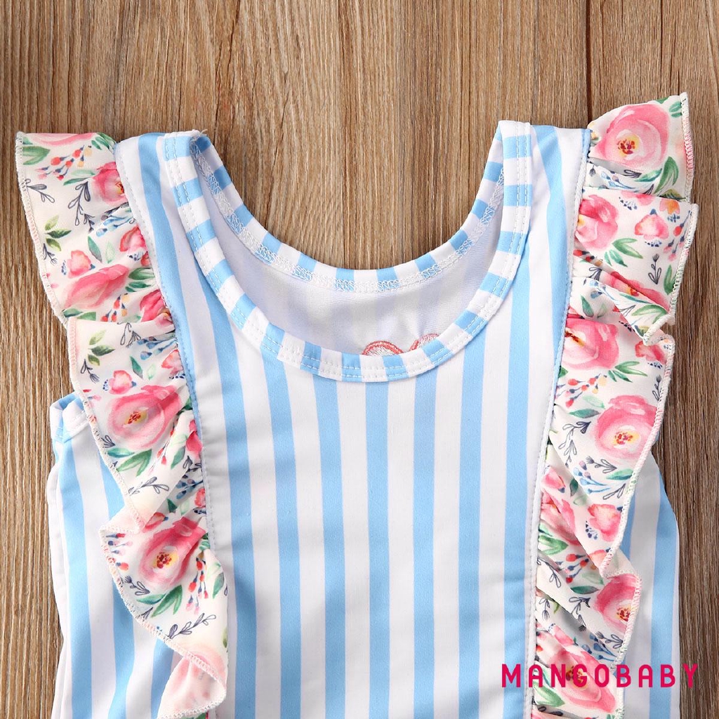 ♬MG♪-Toddler Baby Girl Swimwear Floral &amp; Mermaid Swimsuit Bathing Suit Beachwear 1-7Y