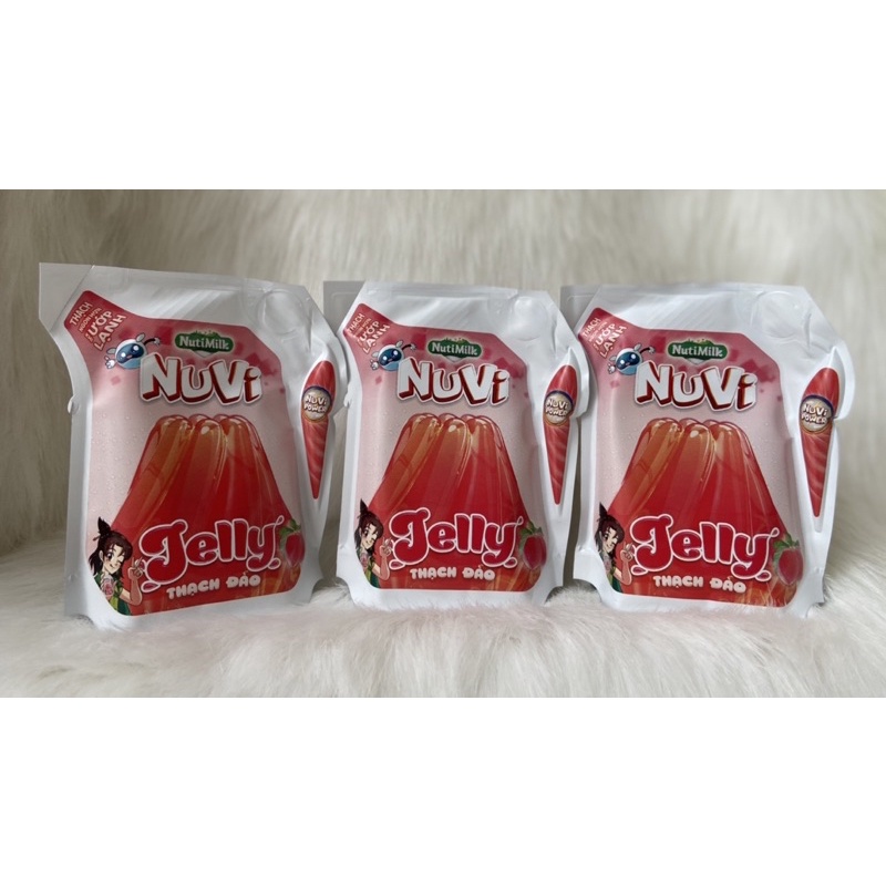 1 Thùng Thạch Đào Jelly Nuvi /24 túi *110ml