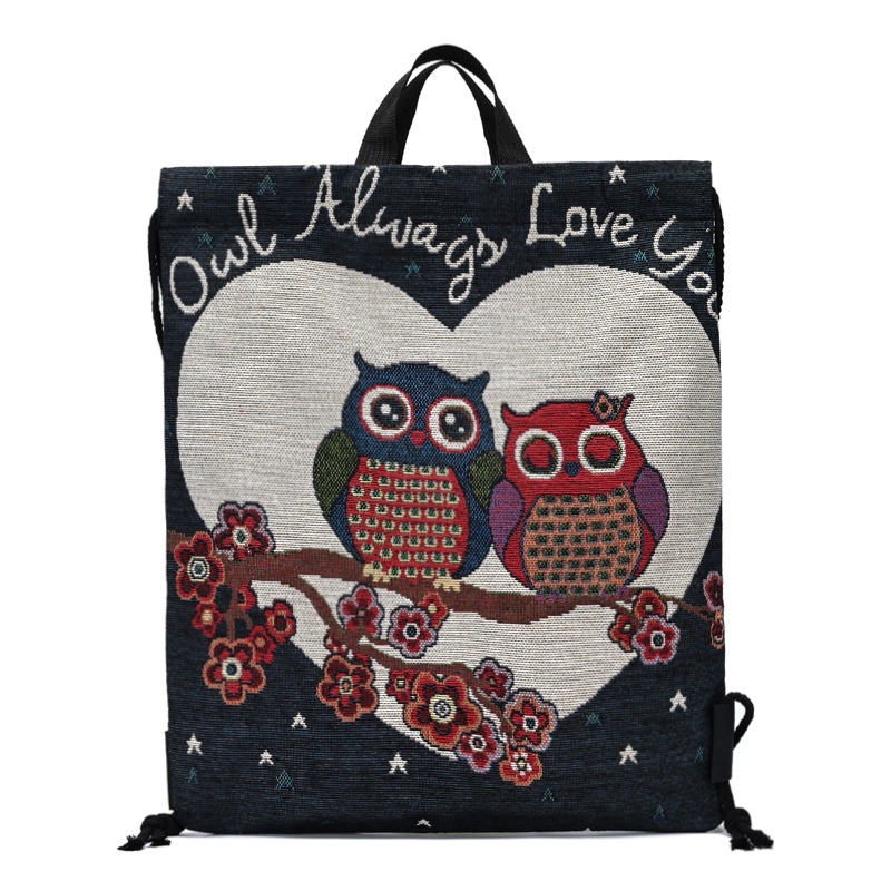 Túi tote túi vải - Túi đeo vai - Túi rút tiện lợi - Hình dân tộc - thời trang phụ nữ, học sinh