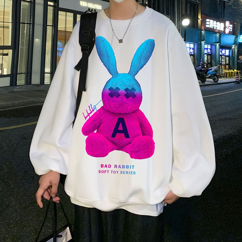 Áo Nỉ - Áo Sweater Unisex Nam Nữ In Thỏ 7 Màu Chất Nỉ Cotton Da Cá Dày Dặn Hotton 2021 - HD01248 | BigBuy360 - bigbuy360.vn