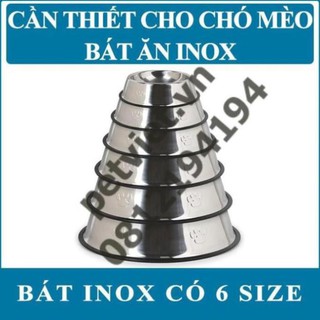 Bát ăn cho chó mèo inox