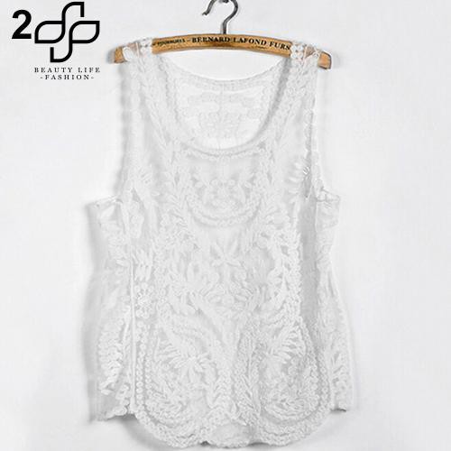 Áo tank top phối ren hoa