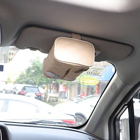 Hộp khăn giấy gắn tấm che nắng sau ghế ô tô dễ thương sáng tạo W968