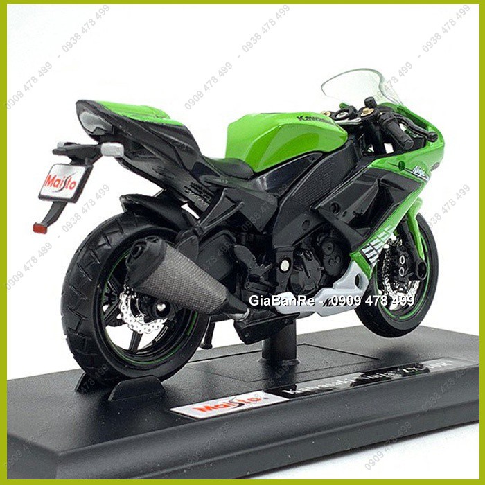 XE MÔ HÌNH 1:18 KAWASAKI ZX-10R - MAISTO - XANH LÁ -8833