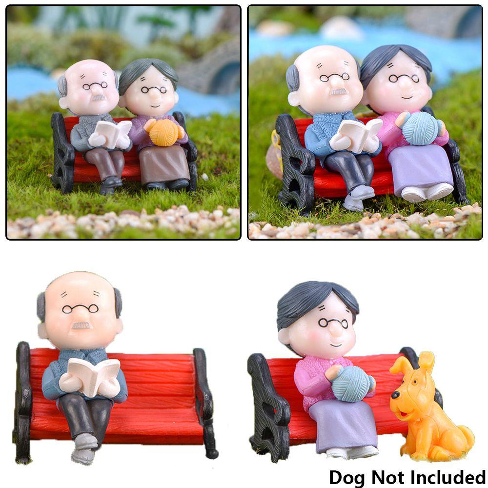 1 Bộ Tượng Bà Nội Dung Trang Trí Vườn Cây Bonsai Thu Nhỏ