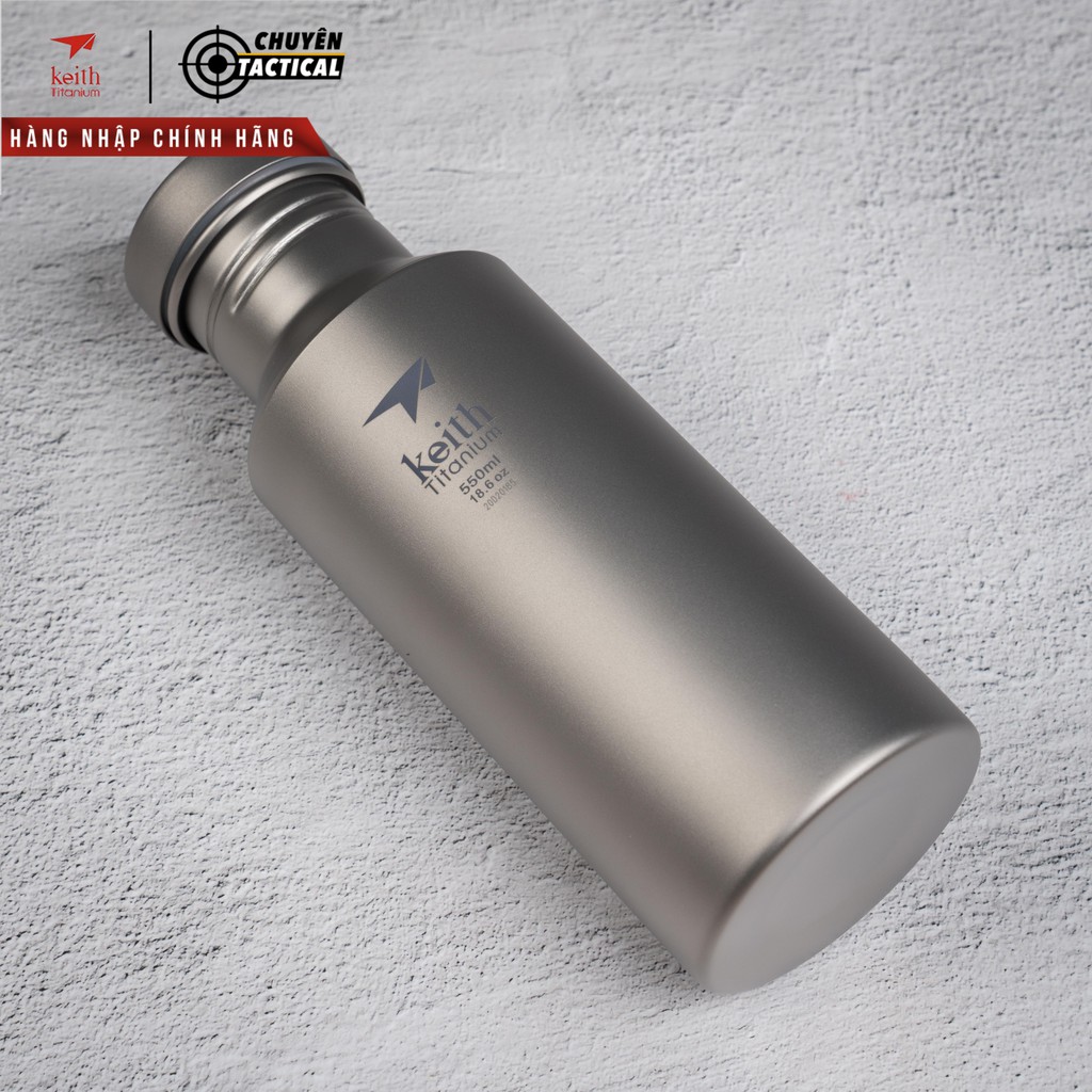 Bình nước Titanium 550ml Kèm Bao Vải Keith Ti3031