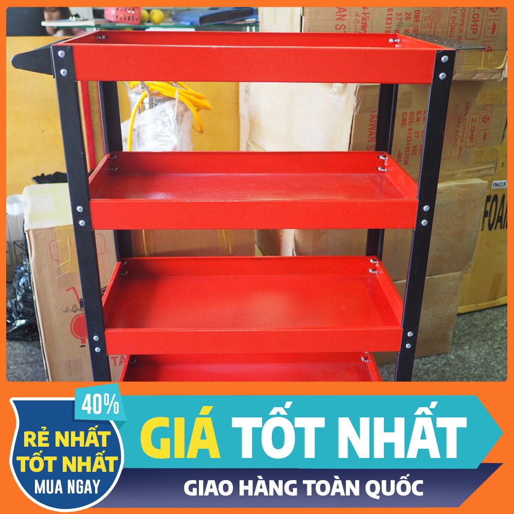 Xe Đẩy Đồ Nghề 4 Ngăn Có Tay Cầm ( VL )