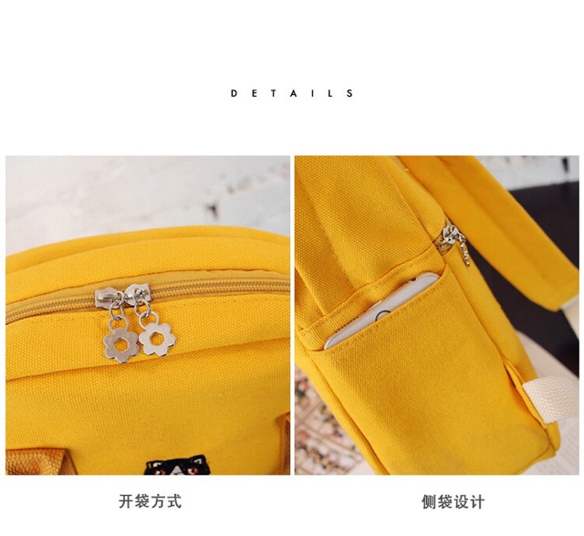 Balo đi học vải bố cực đẹp , balo du lịch thời trang ulzzang