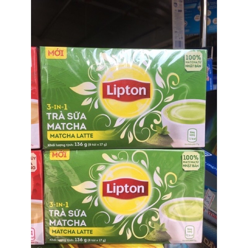 lipton trà ô long, matcha, chanh, đào