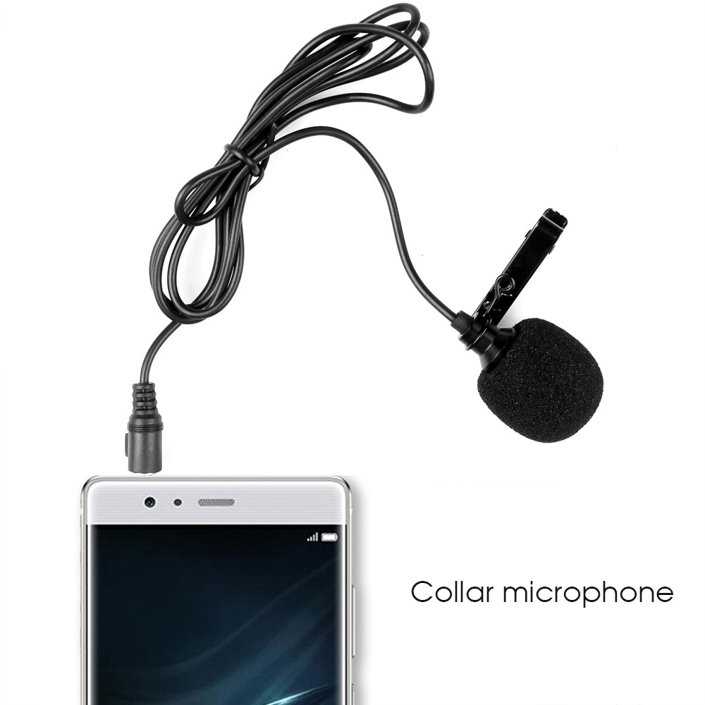Mini 3.5mm Jack Mono Microphone Portable Collar Clip Talker Mic