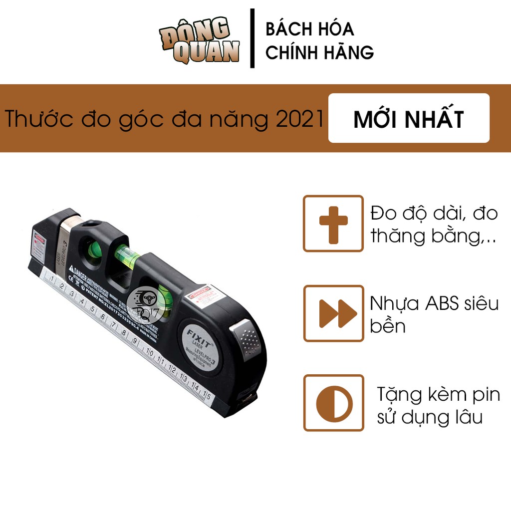 [ THƯỚC ĐO ĐA NĂNG 3 TRONG 1 ] 100% NHƯ HÌNH, ĐO THĂNG BẰNG, ĐO ĐỘ DÀI, ĐO LAZER, DÙNG TRONG XÂY DỰNG NỘI THẤT