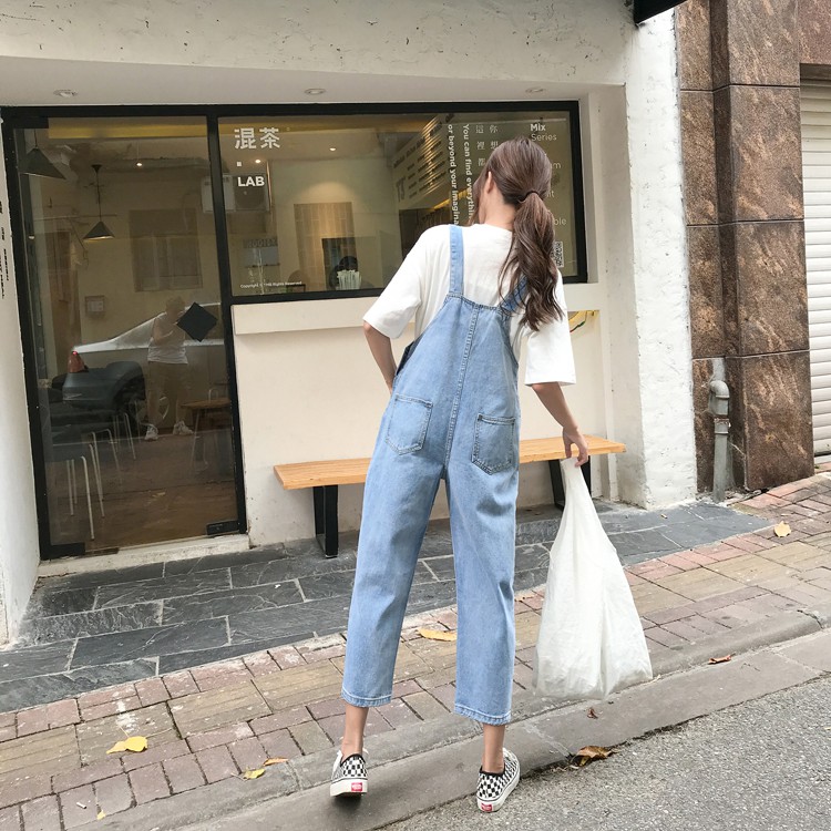 quần yếm baggy ulzzang order quần yếm bò jean trơn rộng dáng hàn quốc KÈM ẢNH THẬT | WebRaoVat - webraovat.net.vn