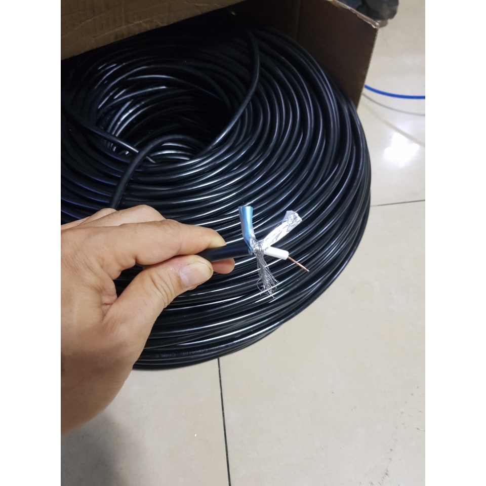 Cuộn 100m cáp đồng trục RG6 Tri Shield chống nhiễu DELTALINK LinkPro