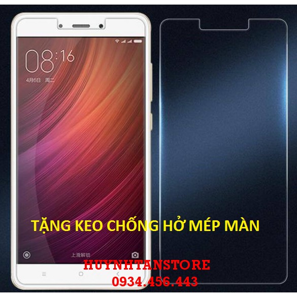 Kính cường lực Xiaomi Redmi note 4x trong suốt 9H FULL MÀN (tặng keo chống hở mép màn hình)