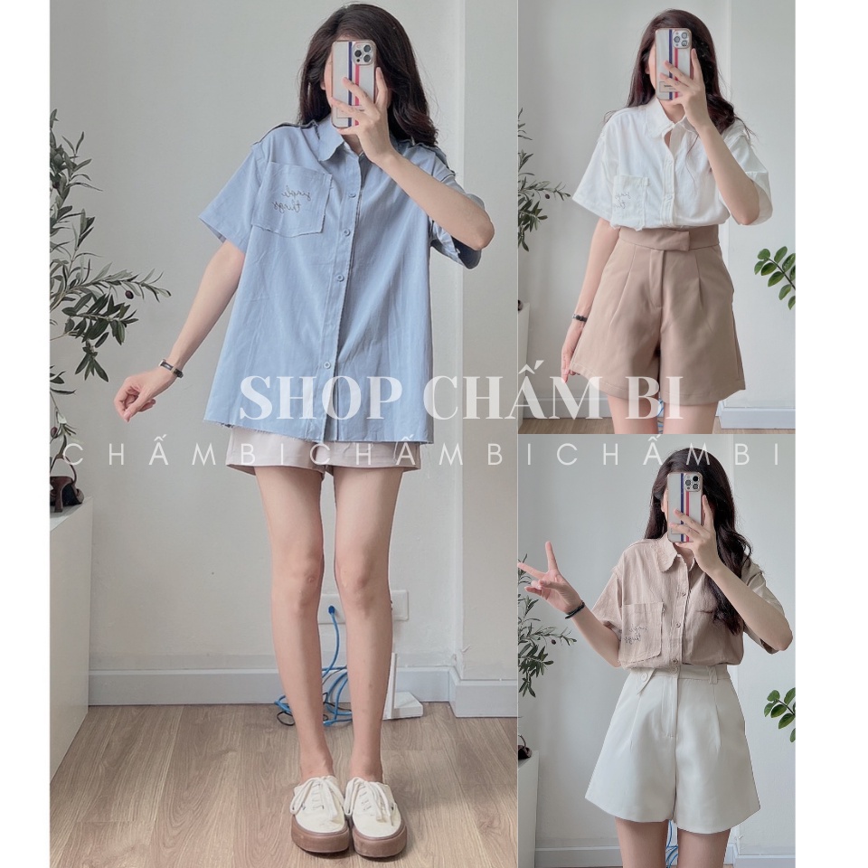 Quần short nữ xinh Q.013, Quần short ống xuông đai cài cạp chun 3 màu thanh lịch - Thời trang nữ Chấm Bi | BigBuy360 - bigbuy360.vn