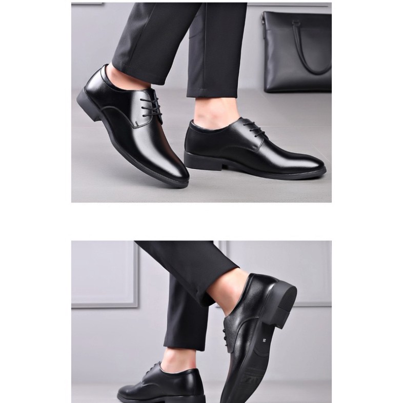 Giày tây buộc dây da bò cao cấp hàng chính hãng HK.STORE - sang xịn - lịch sự - bảo hành 12tháng.