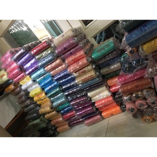 Sợi dệt trơn cotton lõi đen 125gr ( Bảng màu từ 43-68)