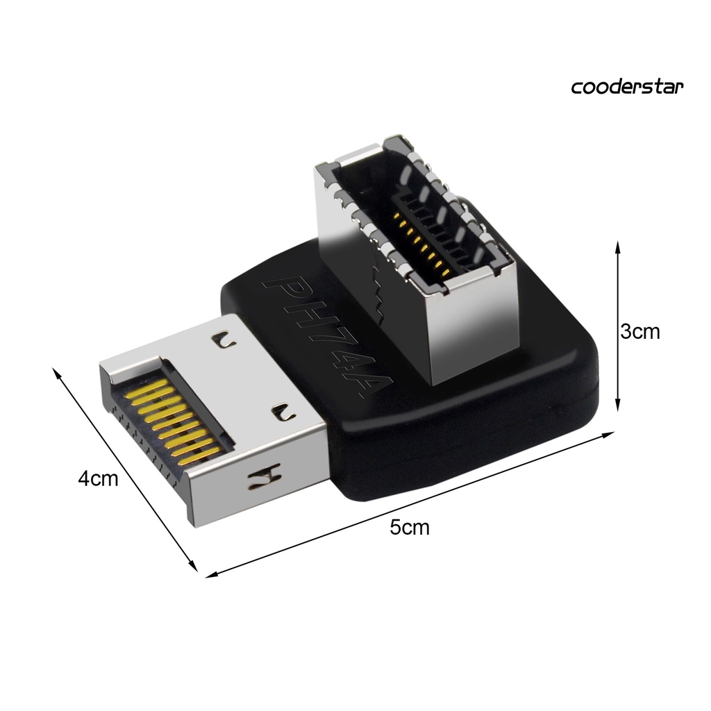 Đầu Nối Bo Mạch Chủ Tốc Độ Cao USB3.1 Type-C - E 90 Độ Cho Máy Tính