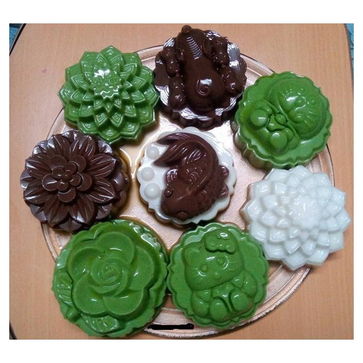 BỘ HAI KHUÔN LÀM BÁNH RAU CÂU TRUNG THU HÌNH CÁ VÀNG 10 CM - MS34